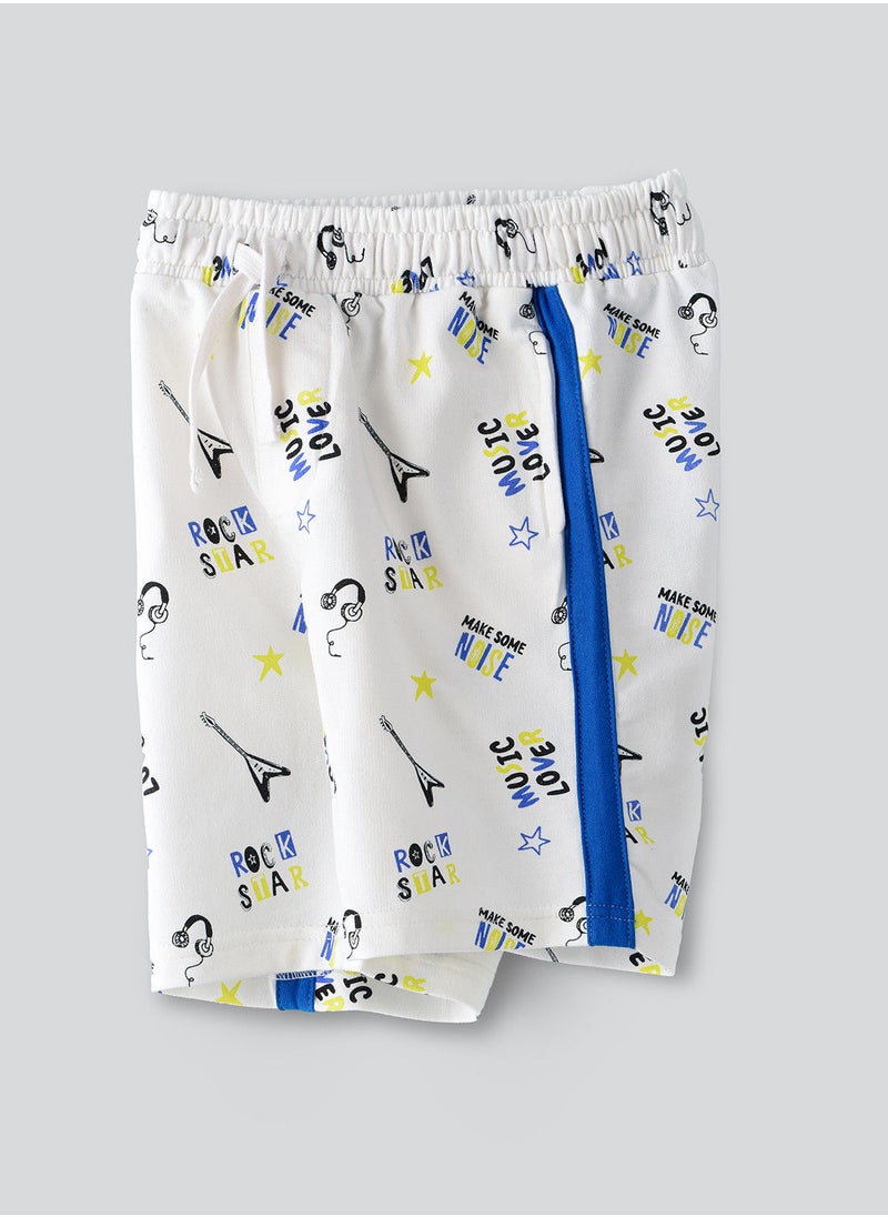JAM Knit Aop Shorts With Contrast Panel At Side Seam  - Image 3