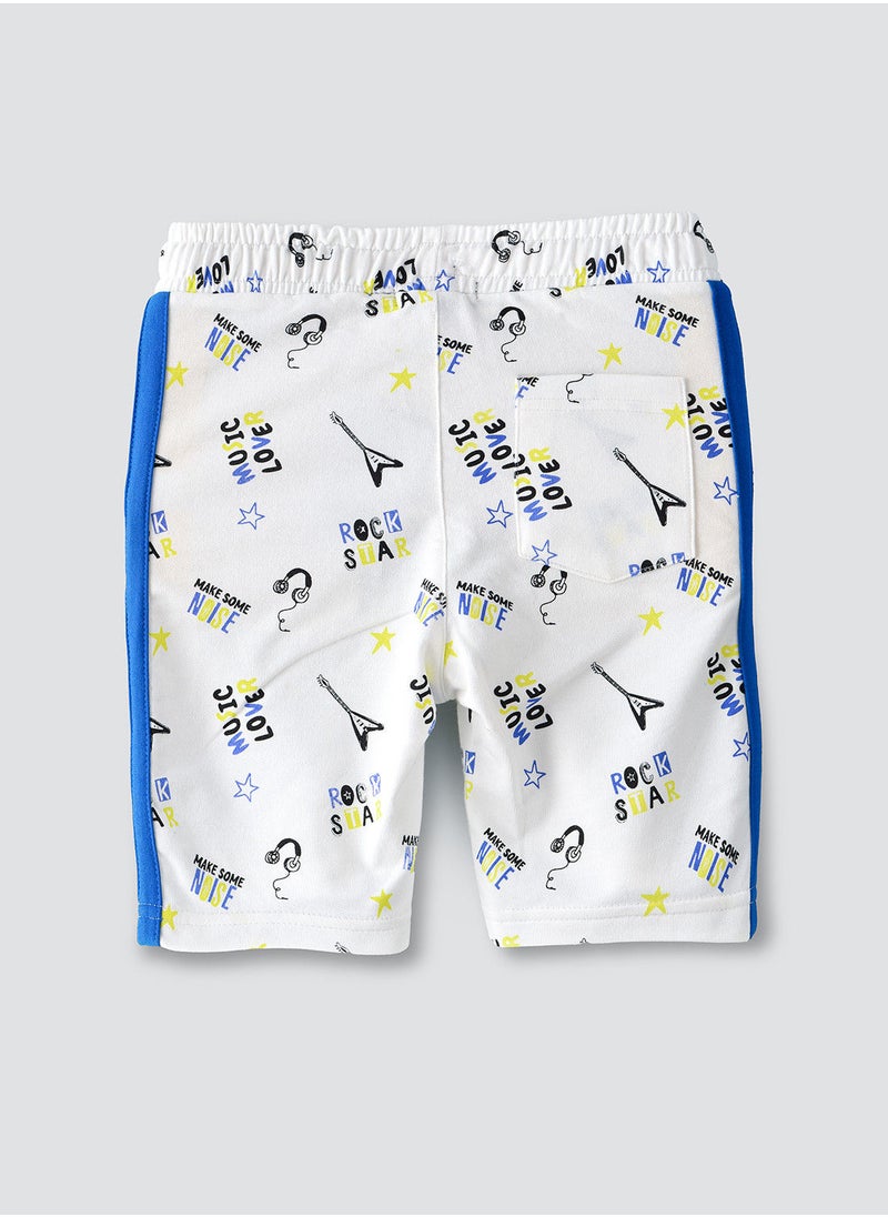 JAM Knit Aop Shorts With Contrast Panel At Side Seam  - Image 2