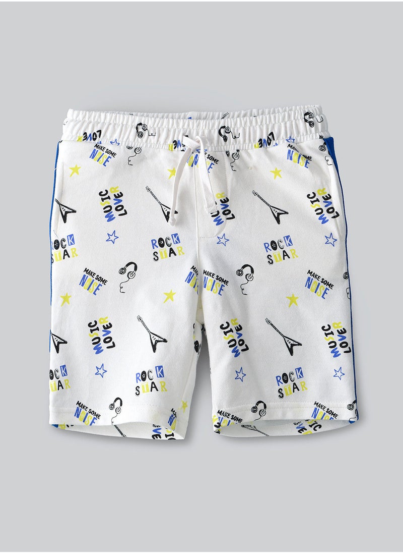 JAM Knit Aop Shorts With Contrast Panel At Side Seam  - Image 1