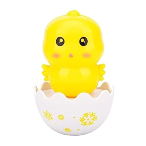 MOPANIRAJ Roly Poly Push and Shake Baby Tumbler Toys 2 Pcs Set Penguin Chick Bunny Wobbler Self-Balancing Rattle Educational Sensory Development Toys for Infants and Toddlers - Image 2