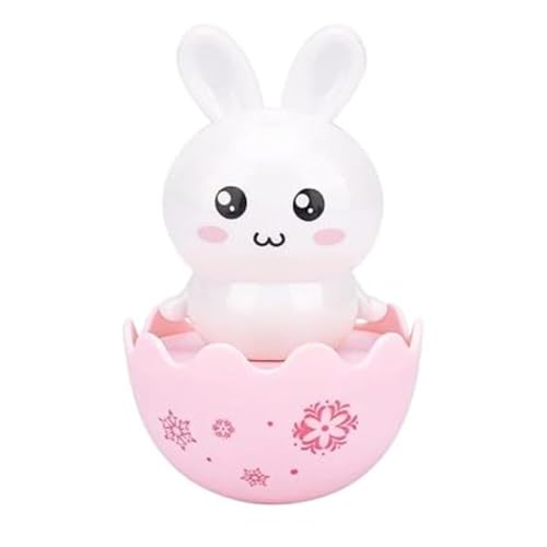 MOPANIRAJ Roly Poly Push and Shake Baby Tumbler Toys 2 Pcs Set Penguin Chick Bunny Wobbler Self-Balancing Rattle Educational Sensory Development Toys for Infants and Toddlers - Image 4