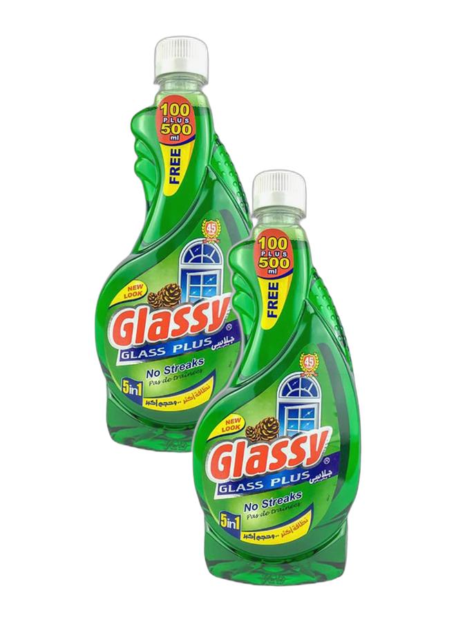Glassy Glass And Window Cleaners With Pine Scent 600ml (Pack of 2) - Image 1