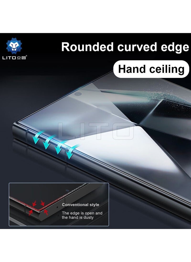 Lito 3D Full Cover Tempered Glass For Samsung Galaxy S25 Ultra Fingerpr int Working - Black