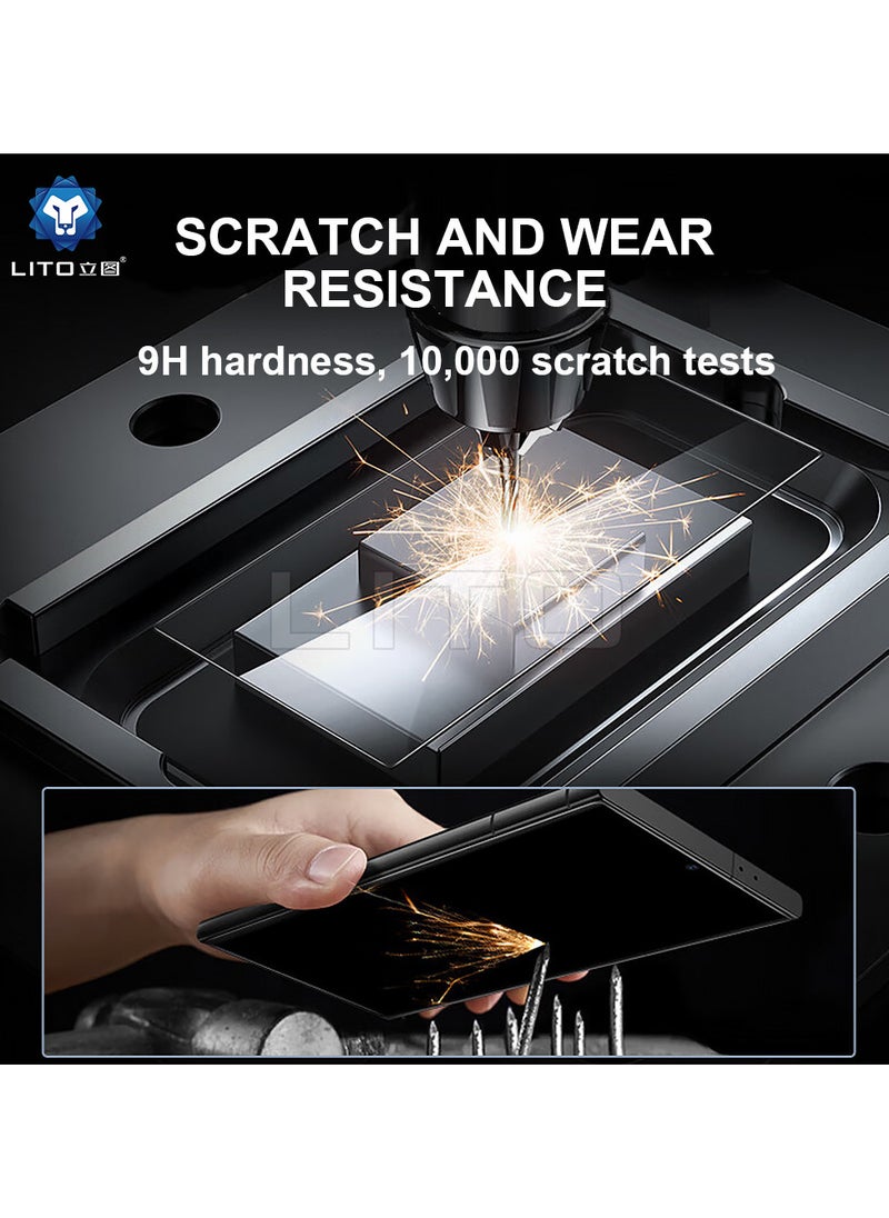 Lito 3D Full Cover Tempered Glass For Samsung Galaxy S25 Ultra Fingerpr int Working - Black