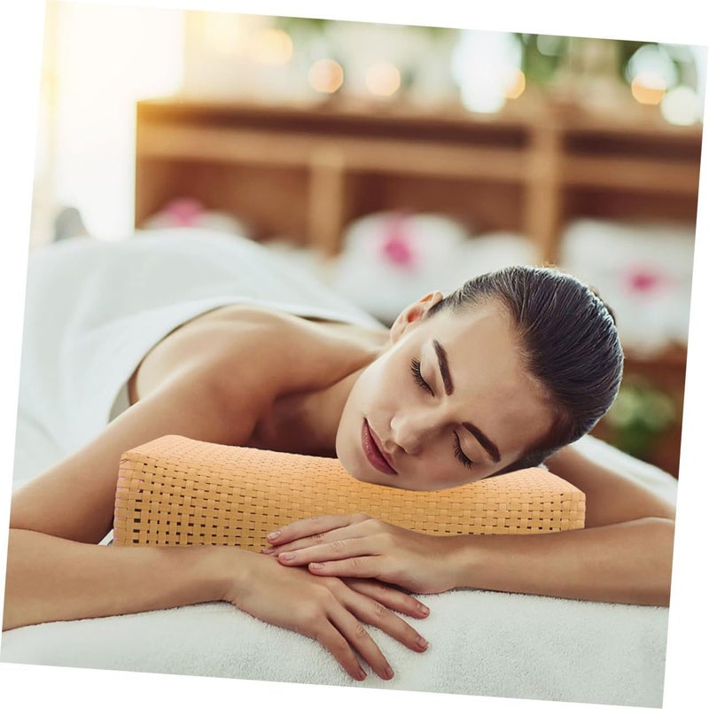 4pcs Imitation Rattan Travel Pillow Ergonomic Neck Rest Breathable Design Comfort Support - Image 3