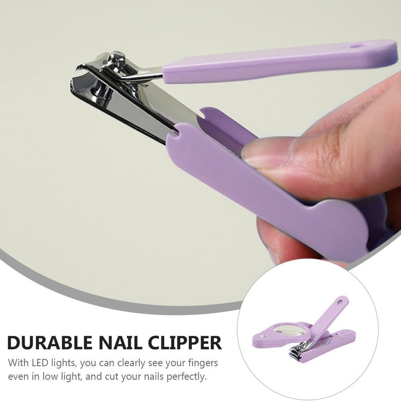 EXCEART Nail Clippers with LED Light and Magnifier Nail Cutters Fingernails Toenails Clippers for Ederly People Pets - Image 3