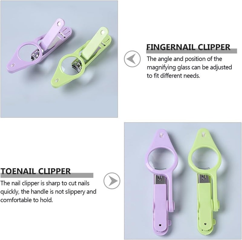 EXCEART Nail Clippers with LED Light and Magnifier Nail Cutters Fingernails Toenails Clippers for Ederly People Pets - Image 5