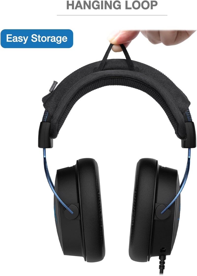 Voarmaks غطاء وسادة الرأس متوافق مع سماعات HyperX Cloud 1/2/3/Pro/Core/Alpha/Alpha S/Alpha Pro/Flight/Flight S/Stinger/Stinger S/Stinger Core/Mix، وسماعات CloudX/Stinger/Stinger Core/Flight/Chat - Image 5