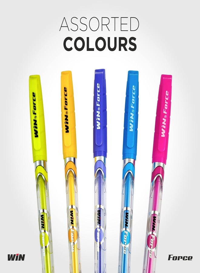 دبليو آي أن أقلام حبر جاف وين فورس | ٢٠ قلم حبر أزرق | سن ٠٫٧ مم | أقلام للطلاب | تصميم مريح للكتابة السلسة والمريحة | أقلام حبر جاف اقتصادية - Image 3