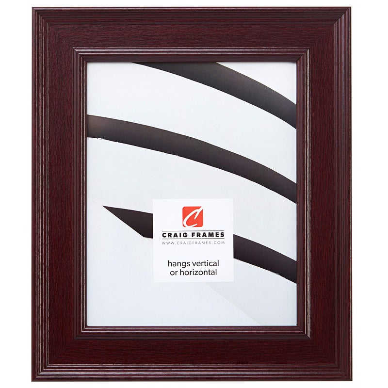 Craig Frames FM97MA 10 x 13Inch Picture Frame Smooth Wrap Finish 2Inch Wide Mahogany