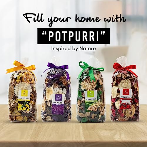 Aura Decor Premium Potpourri Flowers Home Fragrance Pack of 4 (150 gm Each) (Rose) (Jasmine) (Lavender)(Lemongrass) - Image 3