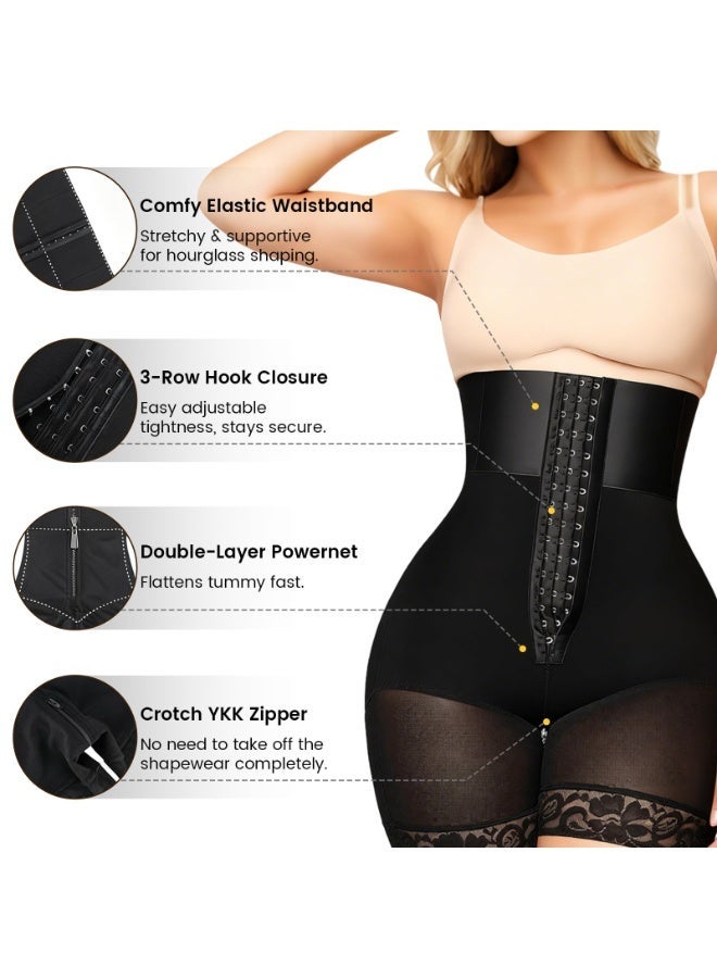 Nicor Womens Tummy Control Body Shaper Shorts with Butt Lifter & Zipper Crotch - Image 3