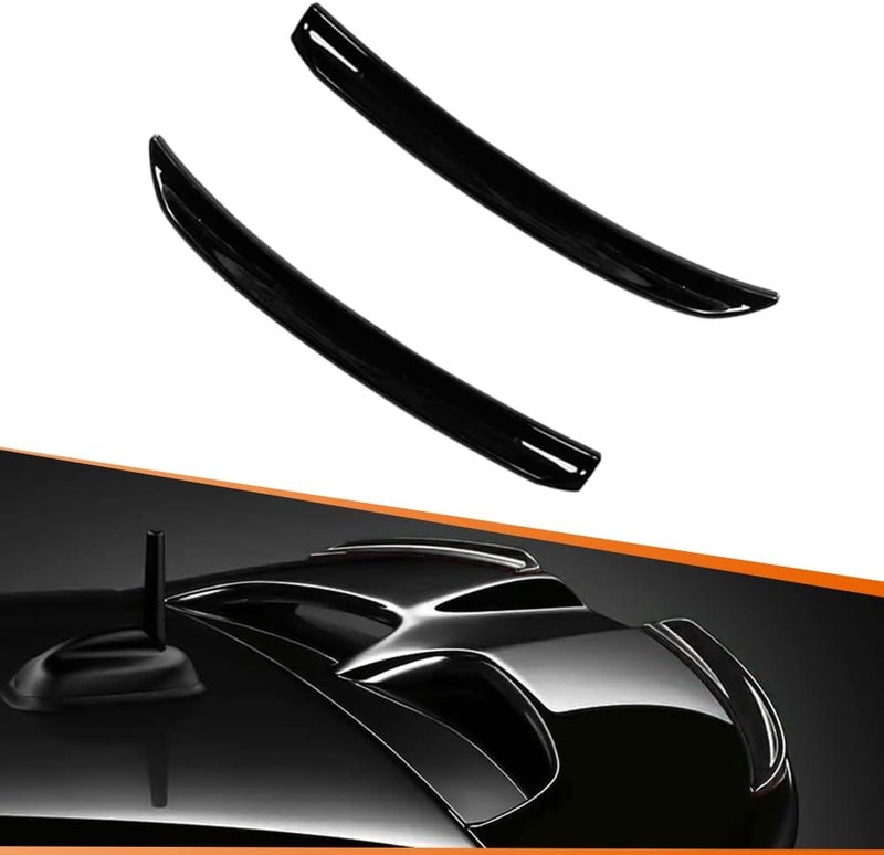 Adiil Glass Black Rear Wing Trim Spoiler Extension Lip Fins for Mini Cooper F55 F56 S/JCW (2014 & Up) - Image 1