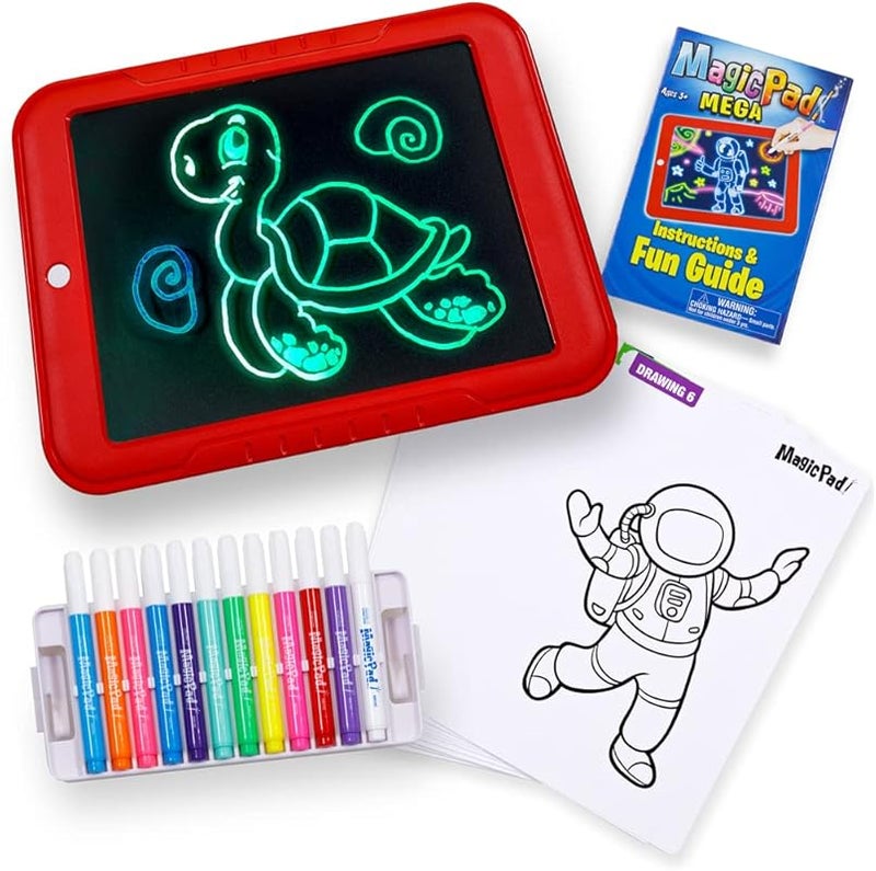JML Magic Pad - The LED writing screen that lights up your drawings and wipes clean - Mega