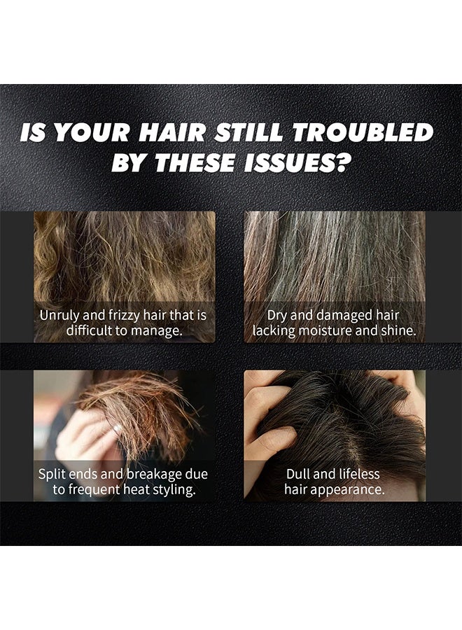 SAUVASINE Keratin Hair Serum，Hair Repair Oil for Frizzy Dry Damaged Hair,Hair Repair Treatment For Soft Shiny Hair.Nourishing,Moisturizing,Smoothening,Frizz Control,Split End Treatment Serum 100ml - Image 3