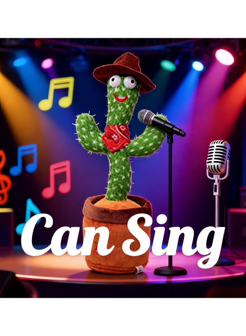 Singing, Dancing & Mimicking Cactus with Cowboy Hat - Image 1