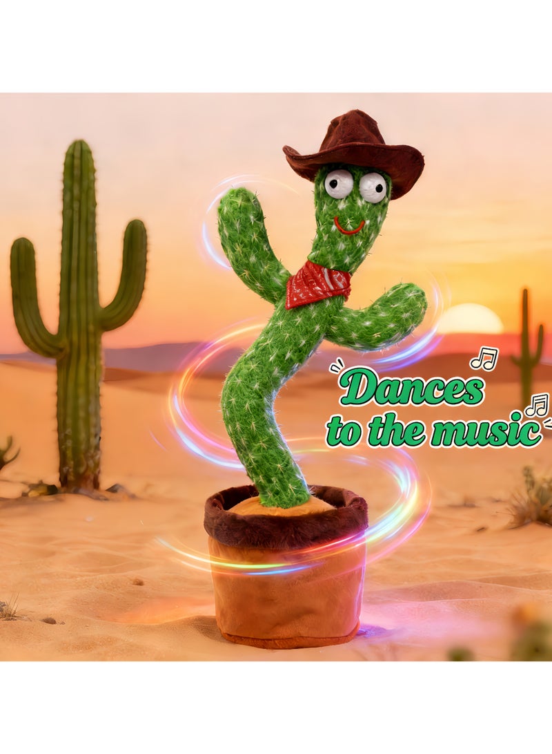 Singing, Dancing & Mimicking Cactus with Cowboy Hat - Image 2