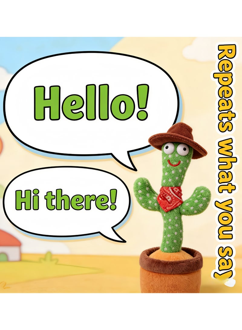 Singing, Dancing & Mimicking Cactus with Cowboy Hat - Image 4