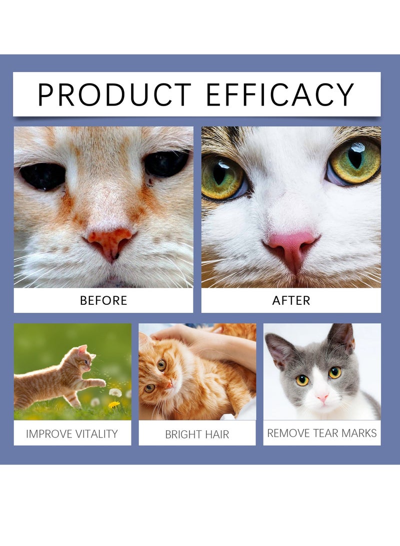 ييبونغ 80 قطعة منظف عين القط مزيل البقع المسيل للدموع للكلاب والقطط مناديل غسل العين لتنظيف لطيف للعيون وتصريف الحطام وإفرازات المخاط - Image 4