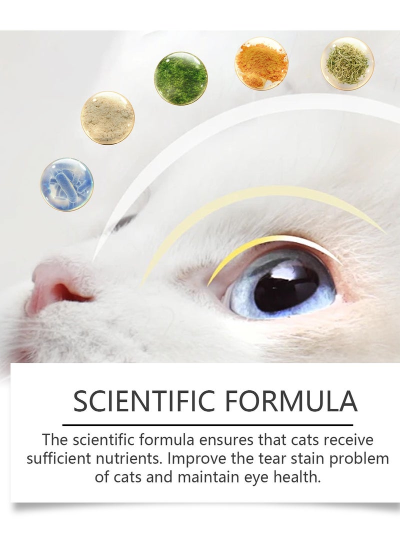 ييبونغ 80 قطعة منظف عين القط مزيل البقع المسيل للدموع للكلاب والقطط مناديل غسل العين لتنظيف لطيف للعيون وتصريف الحطام وإفرازات المخاط - Image 5