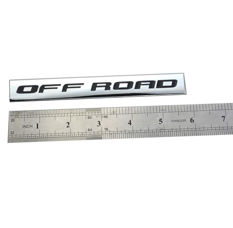 EmbRoom Chrome Finish Metal Emblem Off Road Badge (Black Letter) (Black) - Image 4