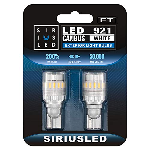 SIR IUS LED - FT- 921 922 579 LED Canbus Reverse Backup Trunk Light Bulb for Car Truck Super Bright High Power 3030+4014 SMD White 6500K Pack of 2 - Image 1