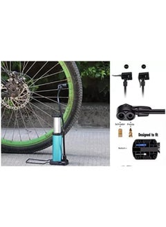Generic Portable High Pressure Bike Inflator Foot Air Pump with Extra Pressure Gauge Needle Lightweight Pump for Motorcycle Car Bicycle Soccer Balloon Scooter No Gauge (Multicolor)  - Image 4