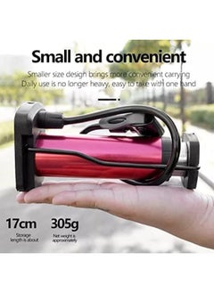 Generic Portable High Pressure Bike Inflator Foot Air Pump with Extra Pressure Gauge Needle Lightweight Pump for Motorcycle Car Bicycle Soccer Balloon Scooter No Gauge (Multicolor)  - Image 5