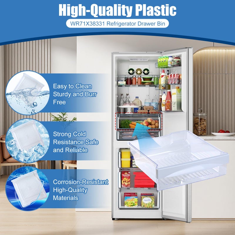 Ratiekc WR71X38331 Refrigerator, WR71X38331 Refrigerator Pan Asm, Compatible with Ge refrigerator Snack Pan, Replace Wr32x10525 Wr32x26244 - Image 3