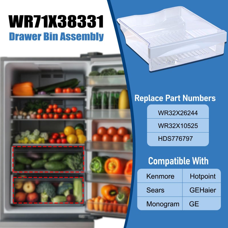 Ratiekc WR71X38331 Refrigerator, WR71X38331 Refrigerator Pan Asm, Compatible with Ge refrigerator Snack Pan, Replace Wr32x10525 Wr32x26244 - Image 5