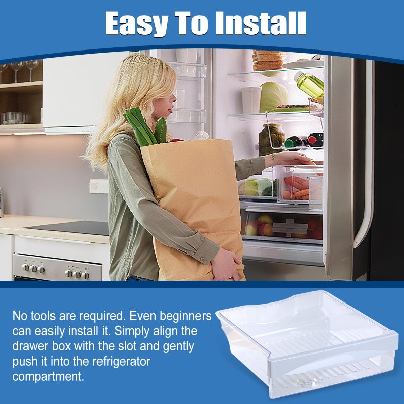 Ratiekc WR71X38331 Refrigerator, WR71X38331 Refrigerator Pan Asm, Compatible with Ge refrigerator Snack Pan, Replace Wr32x10525 Wr32x26244 - Image 4