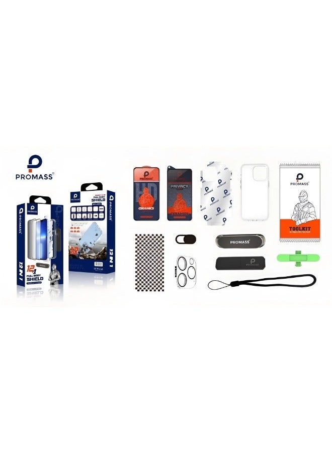 PROMASS - Complete Defense Bundle for Iphone 14 Pro Max Superior Protection and High Quality 12 in 1 - Image 1