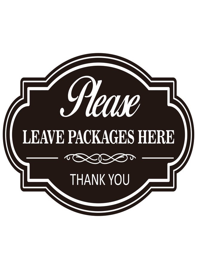 LUHIMO Please Leave Packages and Deliveries Here Sign，Self-Adhesive Waterproof Vinyl Delivery Signs for Packages, Place Packages Here Sign for Home，Office，Shop，Box, Door - Image 1