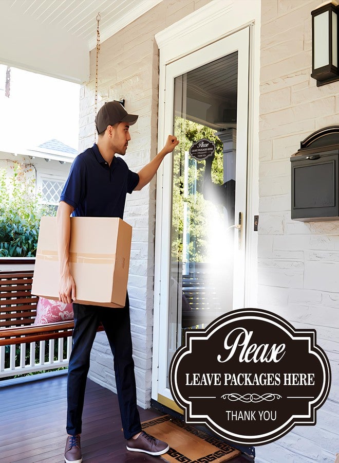 LUHIMO Please Leave Packages and Deliveries Here Sign，Self-Adhesive Waterproof Vinyl Delivery Signs for Packages, Place Packages Here Sign for Home，Office，Shop，Box, Door - Image 5