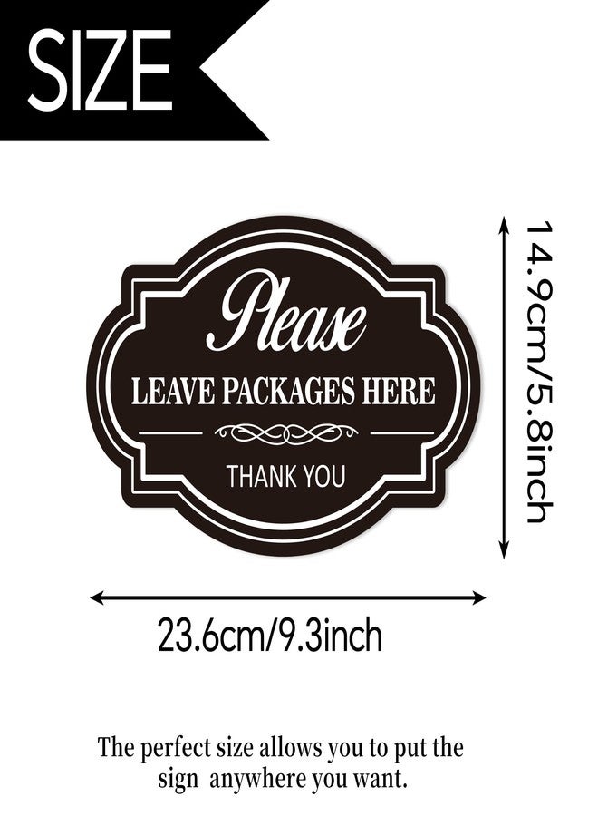 LUHIMO Please Leave Packages and Deliveries Here Sign，Self-Adhesive Waterproof Vinyl Delivery Signs for Packages, Place Packages Here Sign for Home，Office，Shop，Box, Door - Image 2