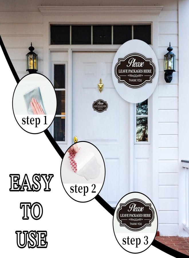 LUHIMO Please Leave Packages and Deliveries Here Sign，Self-Adhesive Waterproof Vinyl Delivery Signs for Packages, Place Packages Here Sign for Home，Office，Shop，Box, Door - Image 4