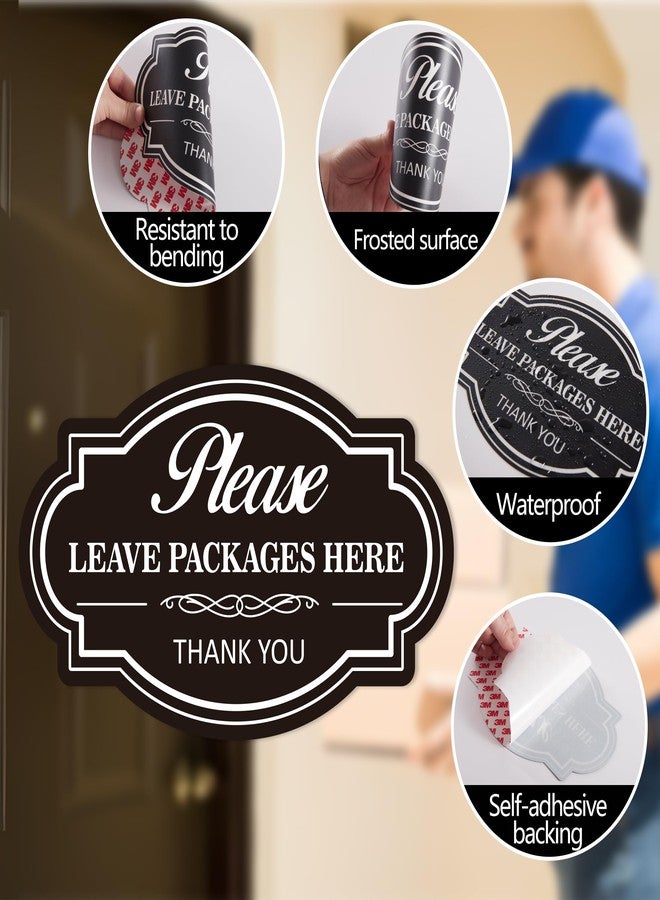 LUHIMO Please Leave Packages and Deliveries Here Sign，Self-Adhesive Waterproof Vinyl Delivery Signs for Packages, Place Packages Here Sign for Home，Office，Shop，Box, Door - Image 3
