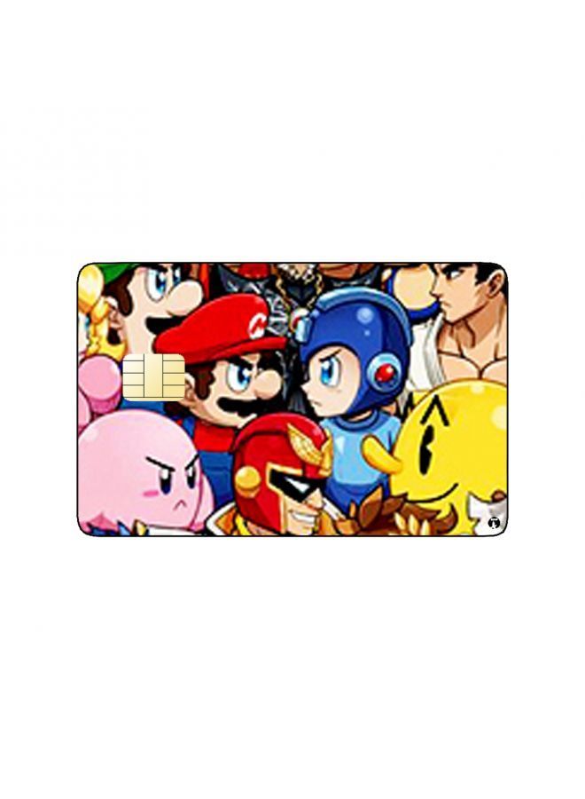 RKN PRINTED BANK CARD STICKER Vintage Video Game Characters - Image 1