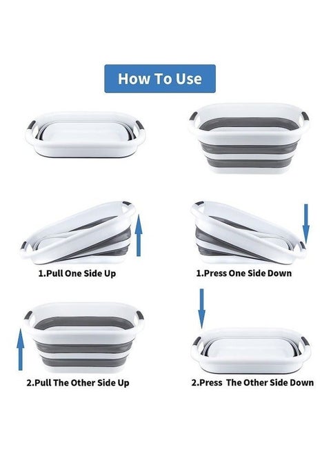 Oval, collapsible, non-slip silicone laundry basket - collapsible storage container/organizer - portable wash basin - space-saving laundry basket - ideal for storing laundry in the bedroom or bathroom