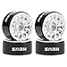 MEUS RACING 07 Beadlock Wheels Rims Wheel for Axial SCX30 Redcat Ascent32 130 132 RC Crawler Upgrades Type B Silver - Image 2