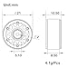 MEUS RACING 07 Beadlock Wheels Rims Wheel for Axial SCX30 Redcat Ascent32 130 132 RC Crawler Upgrades Type B Silver - Image 4