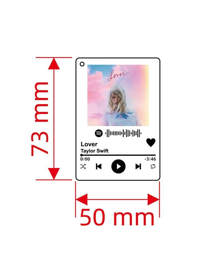 TaylorSwift Music Spotify Acrylic Keychain, Solid and Strong, High-Definition and Natural With Smooth Edges Do Not Cut Hands, Ideal Gift For Any Occasion, Including Anniversary Birthday or Graduation - Image 2
