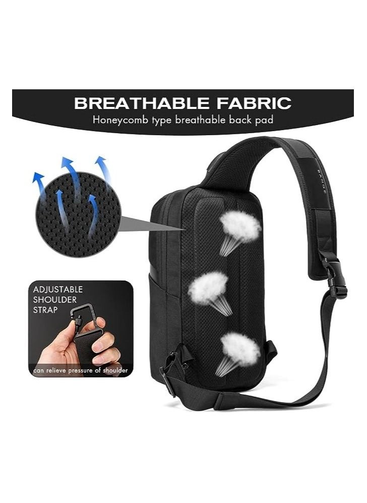 BANGE - Sling Bag, Waterproof Men's Chest Bag Shoulder bags Crossbody Sling Backpack for Men - Image 1