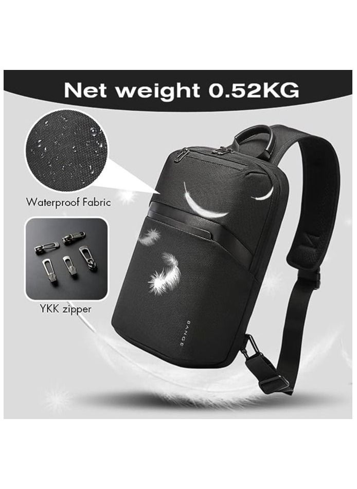 BANGE - Sling Bag, Waterproof Men's Chest Bag Shoulder bags Crossbody Sling Backpack for Men - Image 1