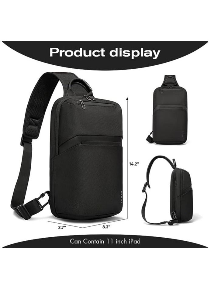 BANGE - Sling Bag, Waterproof Men's Chest Bag Shoulder bags Crossbody Sling Backpack for Men - Image 1