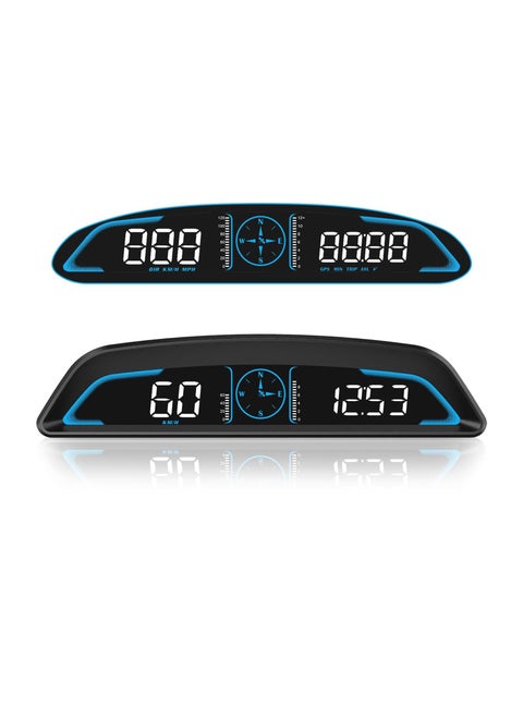 Digital GPS Speedometer Universal Heads Up Display for Car 5.5 inch Large LCD Display HUD with MPH Speed Fatigued Driving Alert Overspeed Alarm Trip Meter for All Vehicle