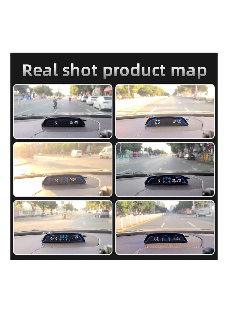 Digital GPS Speedometer Universal Heads Up Display for Car 5.5 inch Large LCD Display HUD with MPH Speed Fatigued Driving Alert Overspeed Alarm Trip Meter for All Vehicle
