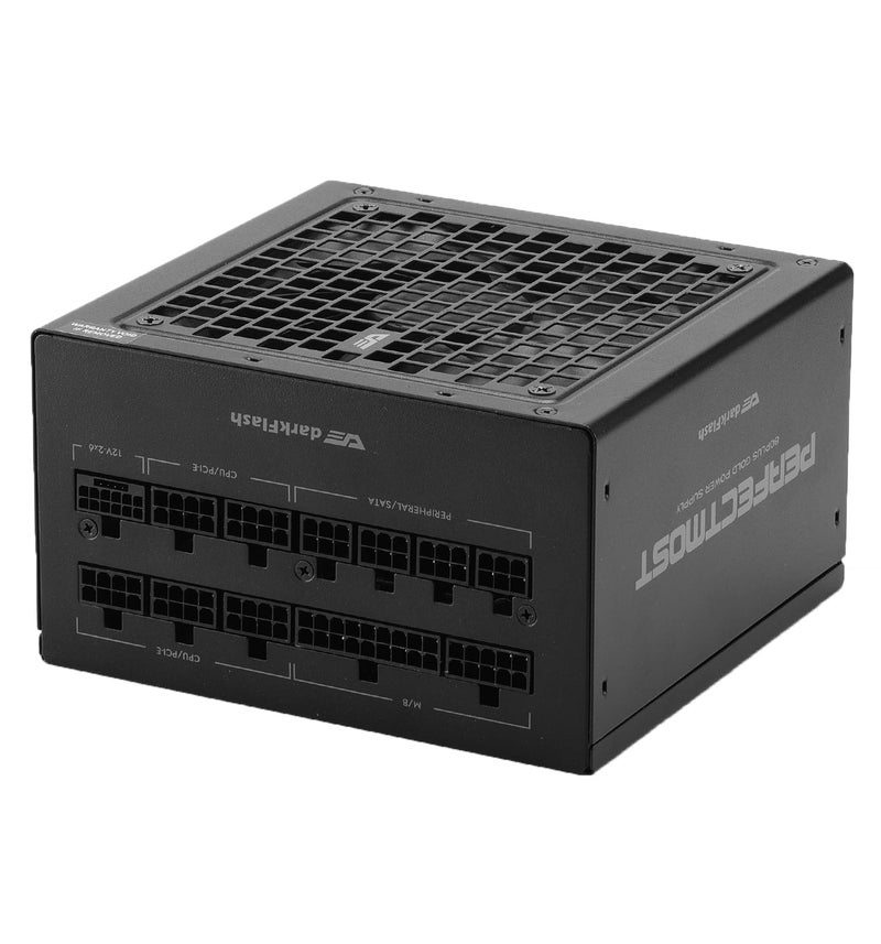 darkFlash PMT1050 Fully Modular Power Supply ATX 3.1& PCIe 5.1 Ready, 12VHPWR Cable Included, 100% Japanese 105Â°C Capacitors, 80 Plus Gold Gaming PSU, Compact 150mm Size, 5 Year Warranty(Black) - Image 1