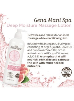 Gena Gena Mani Spa Massage Lotion, for Hands, Feet, and Body Deep Skin Moisturizing, 16 oz  - Image 4