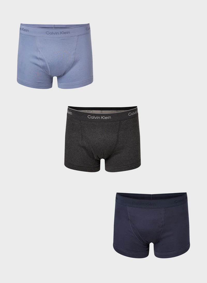 CALVIN KLEIN 3 Pack Logo Trunks